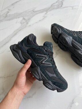 New Balance 9060 Triple Black Suede Size 10 Brand New